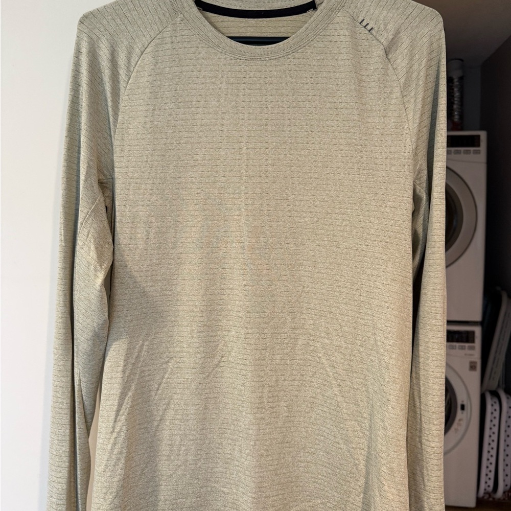 Lululemon Men's Light Green Long Sleeve Shirt